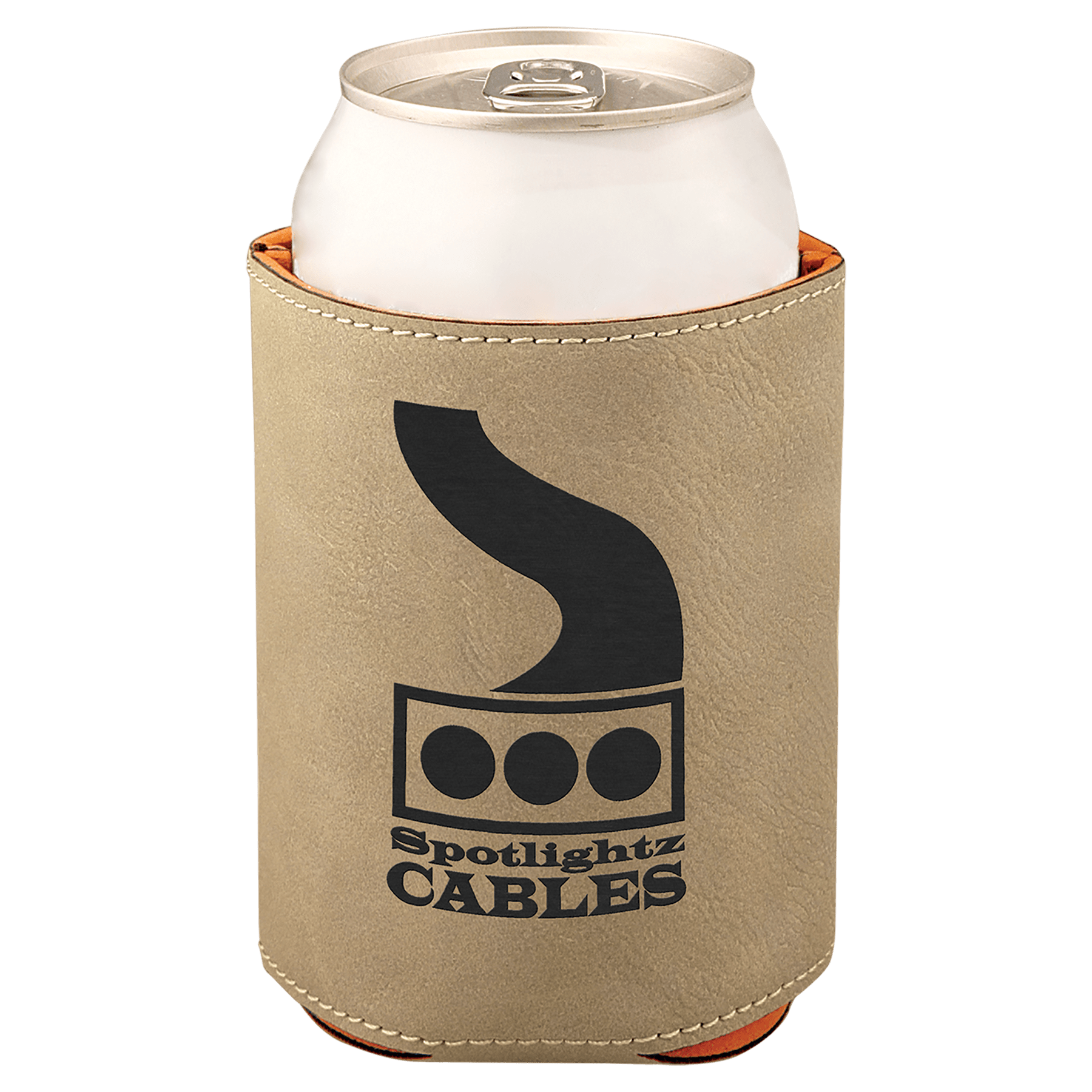 3 3/4" Light Laserable Leatherette Beverage Holder