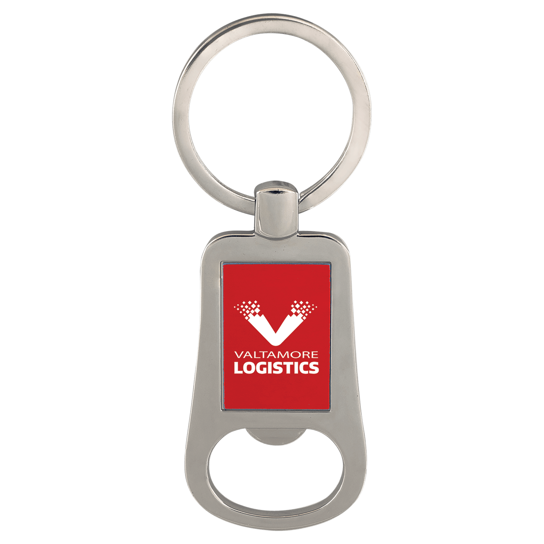 2 1/8"/Red Laserable Bottle Opener Keychain