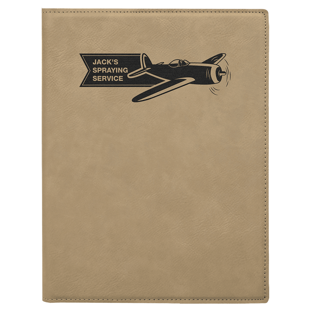 7" x 9" Light Laserable Leatherette Small Portfolio with Notepad