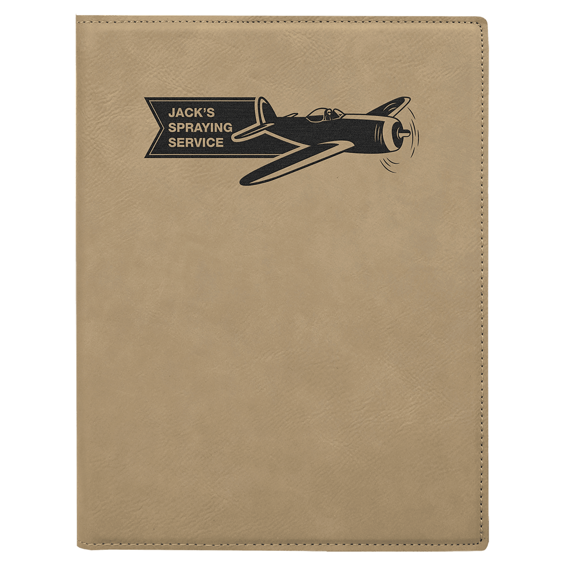 7" x 9" Light Laserable Leatherette Small Portfolio with Notepad
