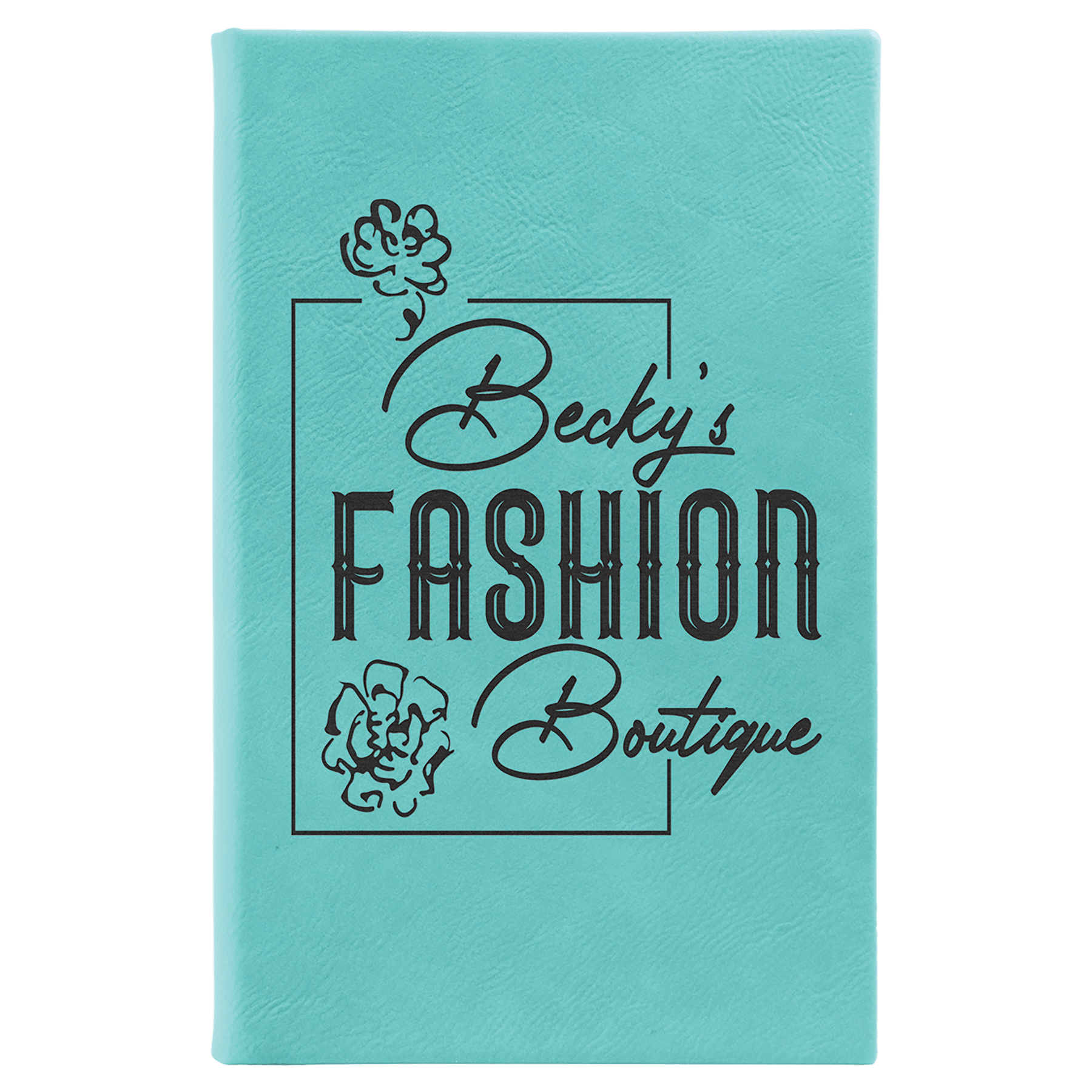 5 1/4" x 8 1/4" Laserable Leatherette Sketch Book with Unlined Notepad