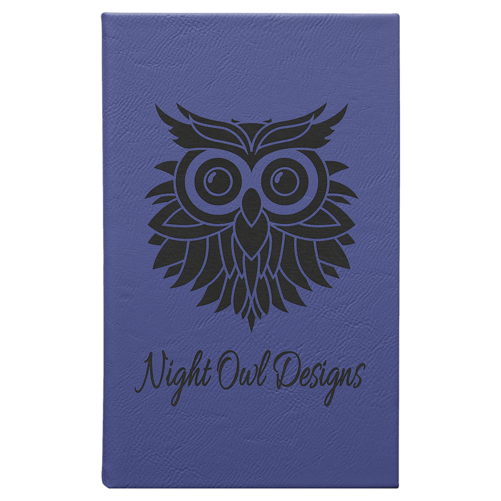 5 1/4" x 8 1/4" Laserable Leatherette Sketch Book with Unlined Notepad