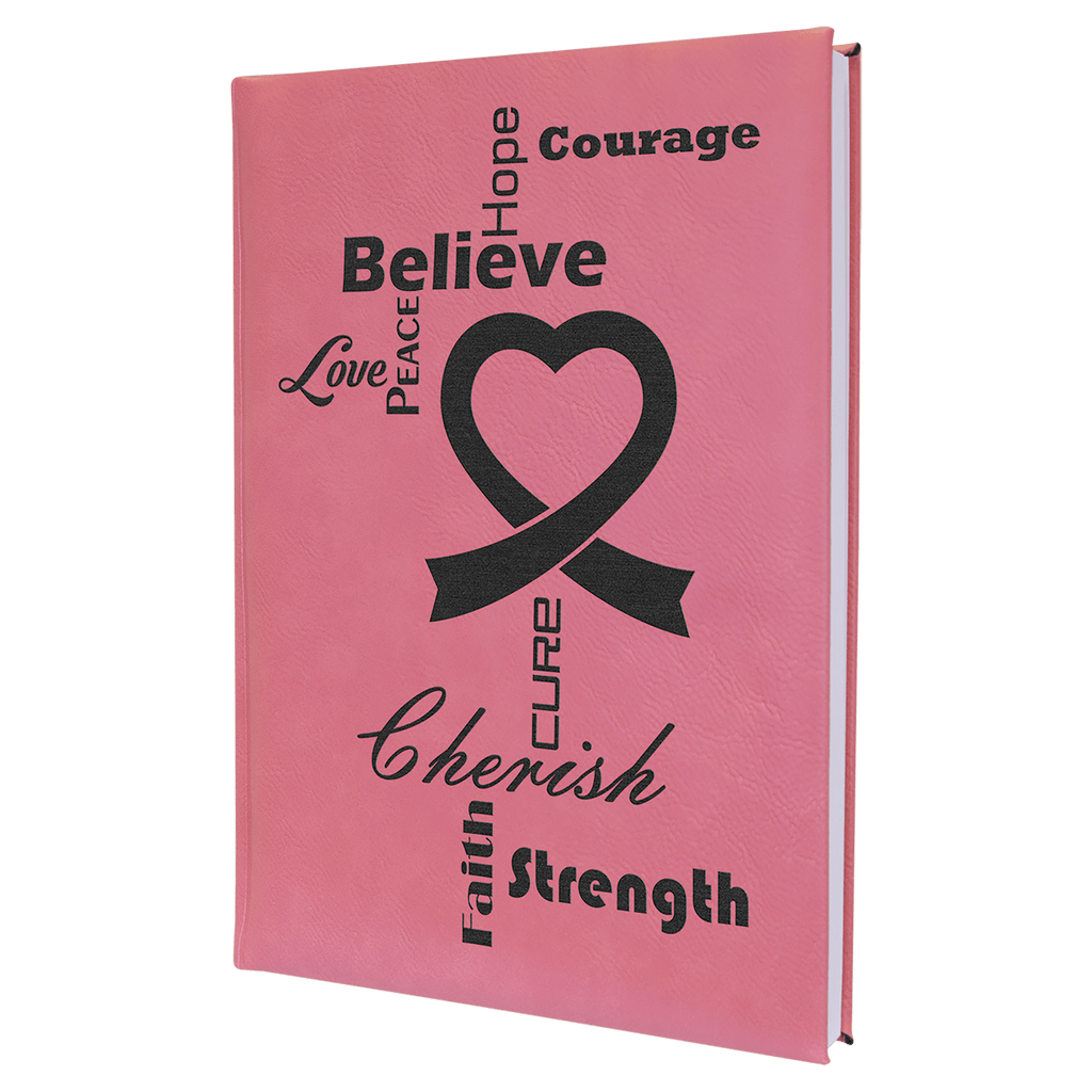 7" x 9 3/4" Laserable Leatherette Journal with Lined Notepad