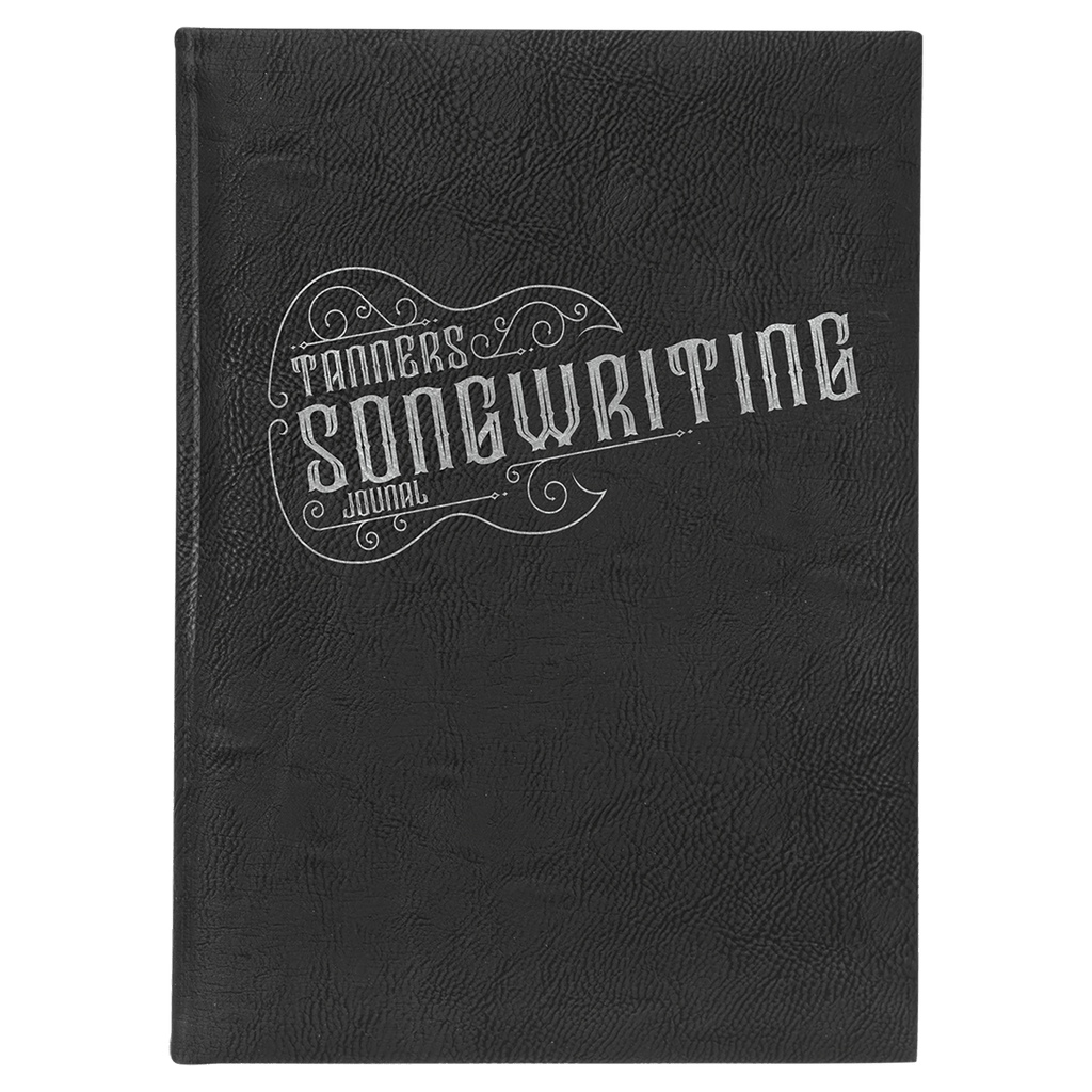 7" x 9 3/4"/Silver Laserable Leatherette Journal with Lined Notepad