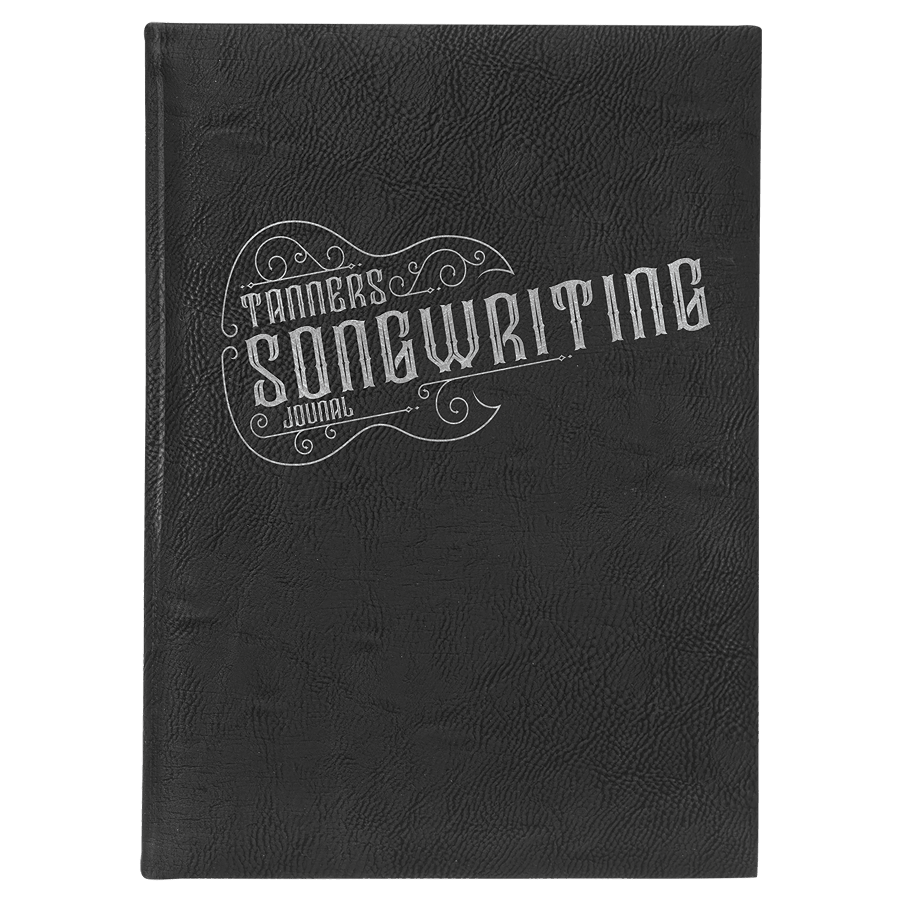 7" x 9 3/4"/Silver Laserable Leatherette Journal with Lined Notepad