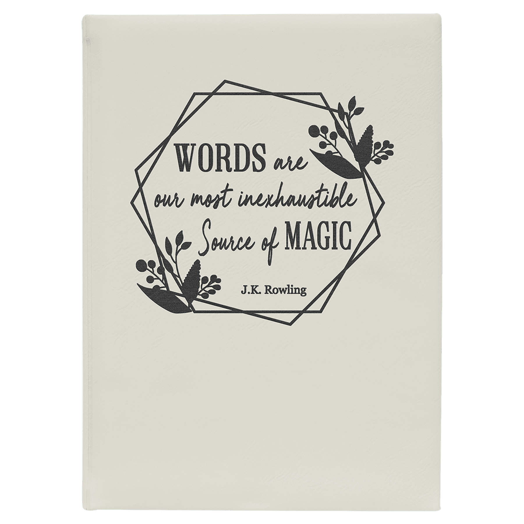 7" x 9 3/4"/Black Laserable Leatherette Journal with Lined Notepad