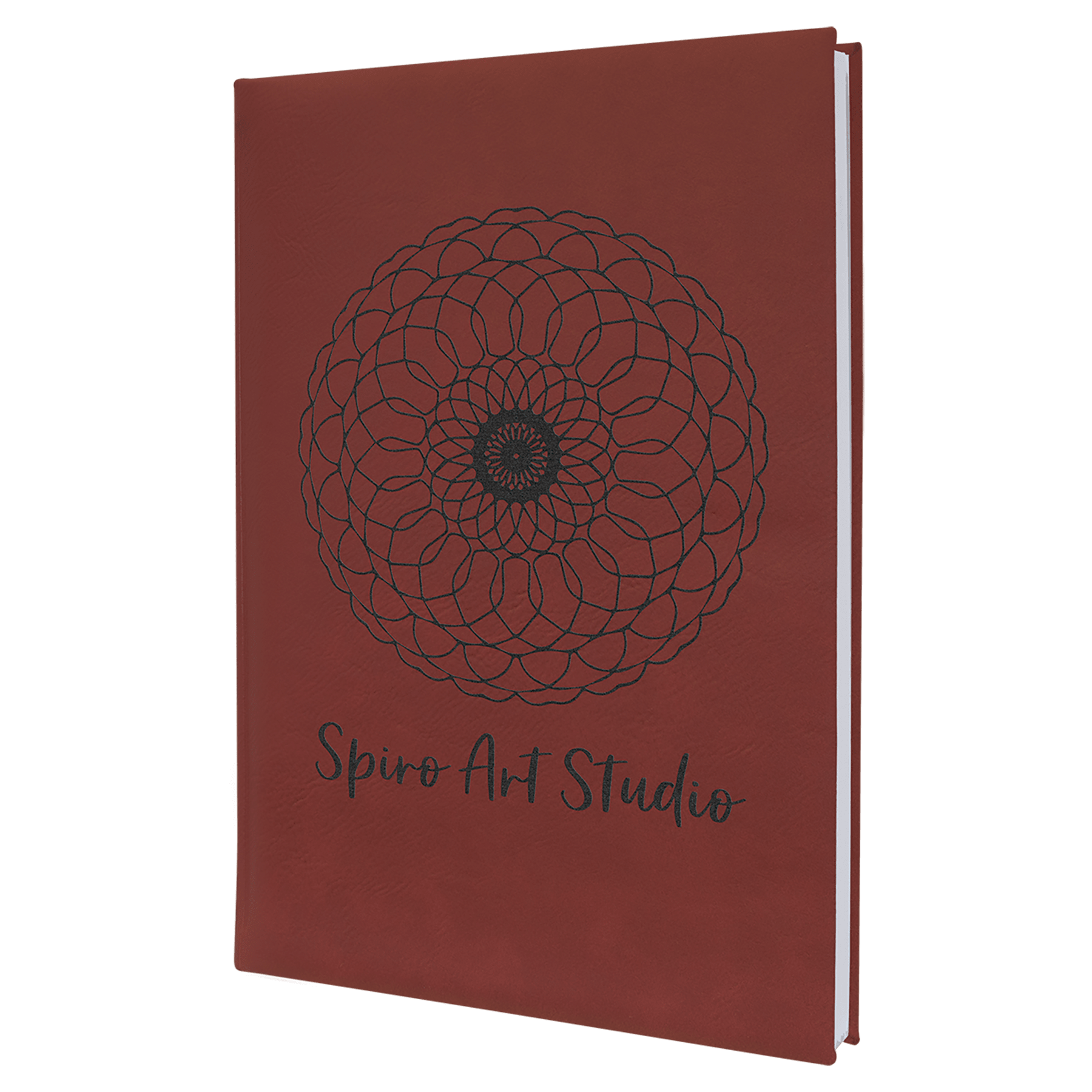 7" x 9 3/4" Laserable Leatherette Sketch Book with Unlined Notepad