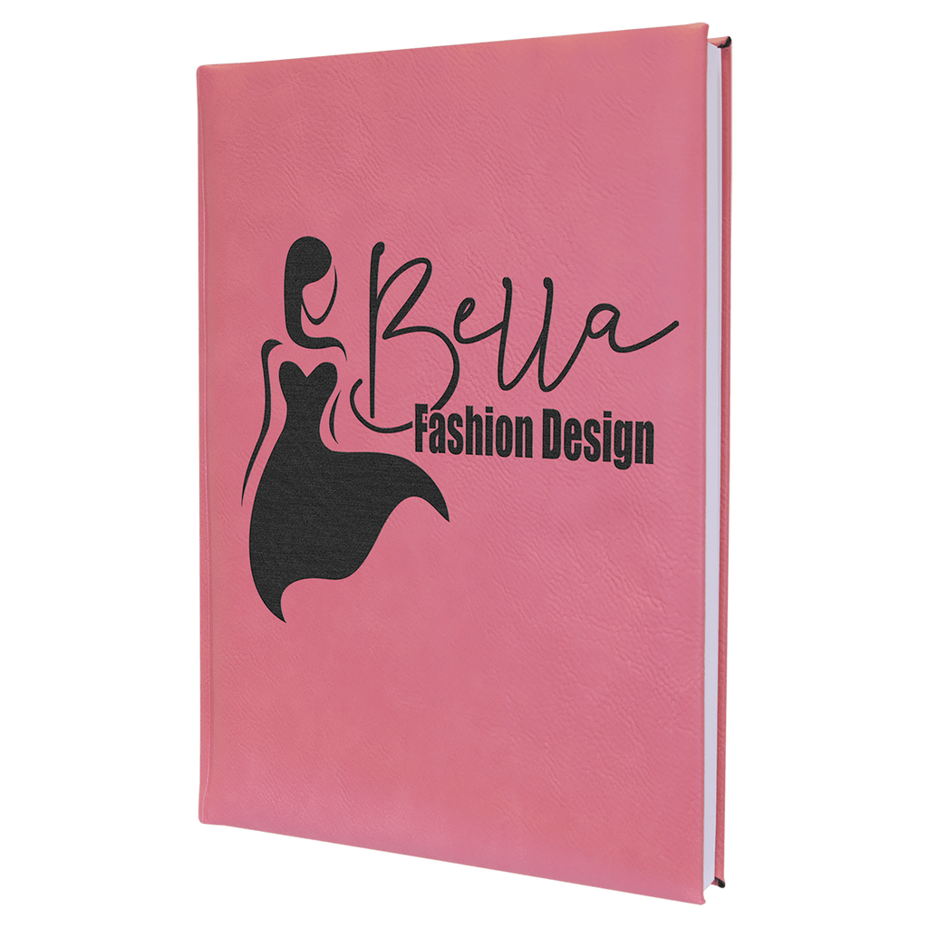 7" x 9 3/4" Laserable Leatherette Sketch Book with Unlined Notepad