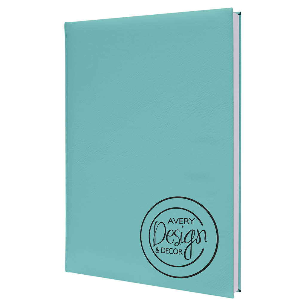 7" x 9 3/4" Laserable Leatherette Sketch Book with Unlined Notepad