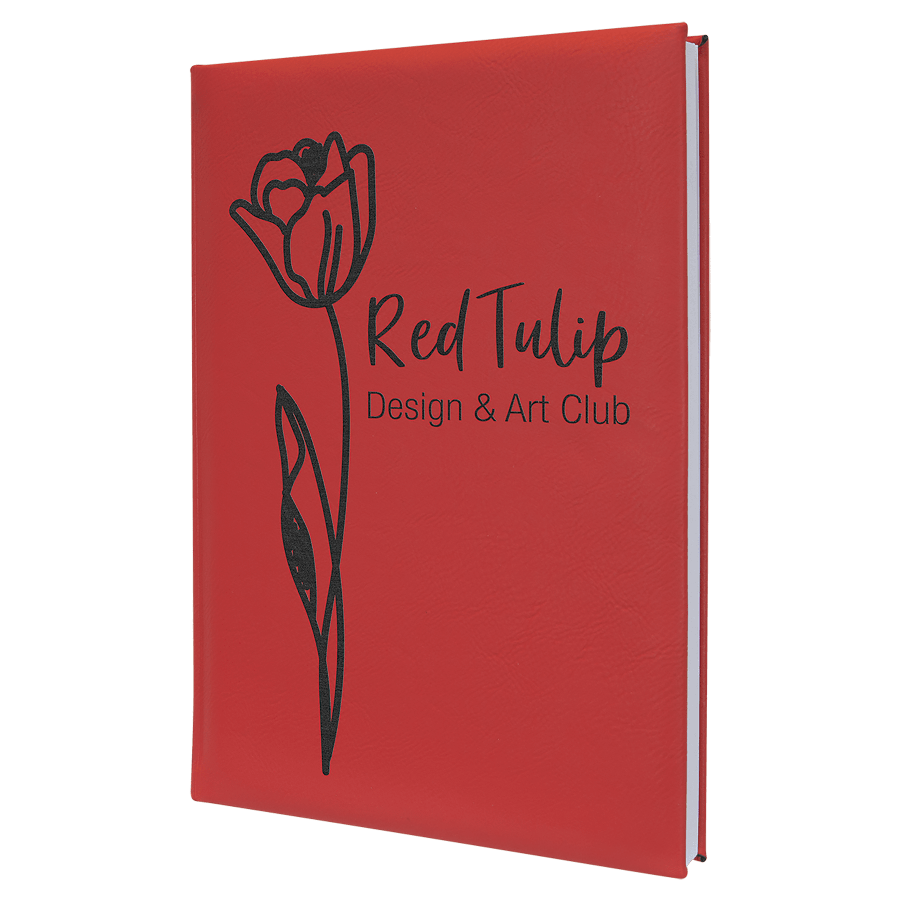 7" x 9 3/4" Laserable Leatherette Sketch Book with Unlined Notepad