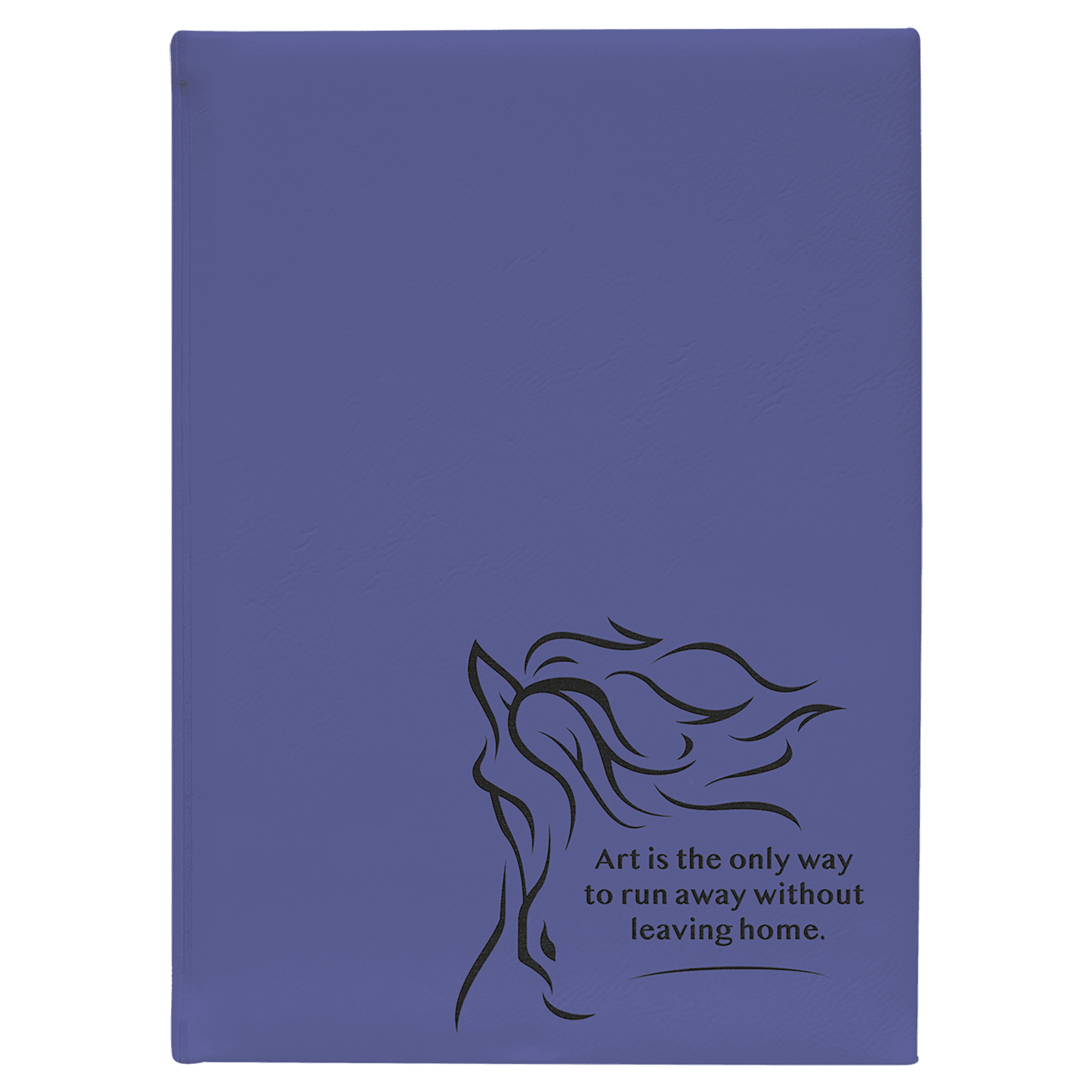 7" x 9 3/4" Laserable Leatherette Sketch Book with Unlined Notepad
