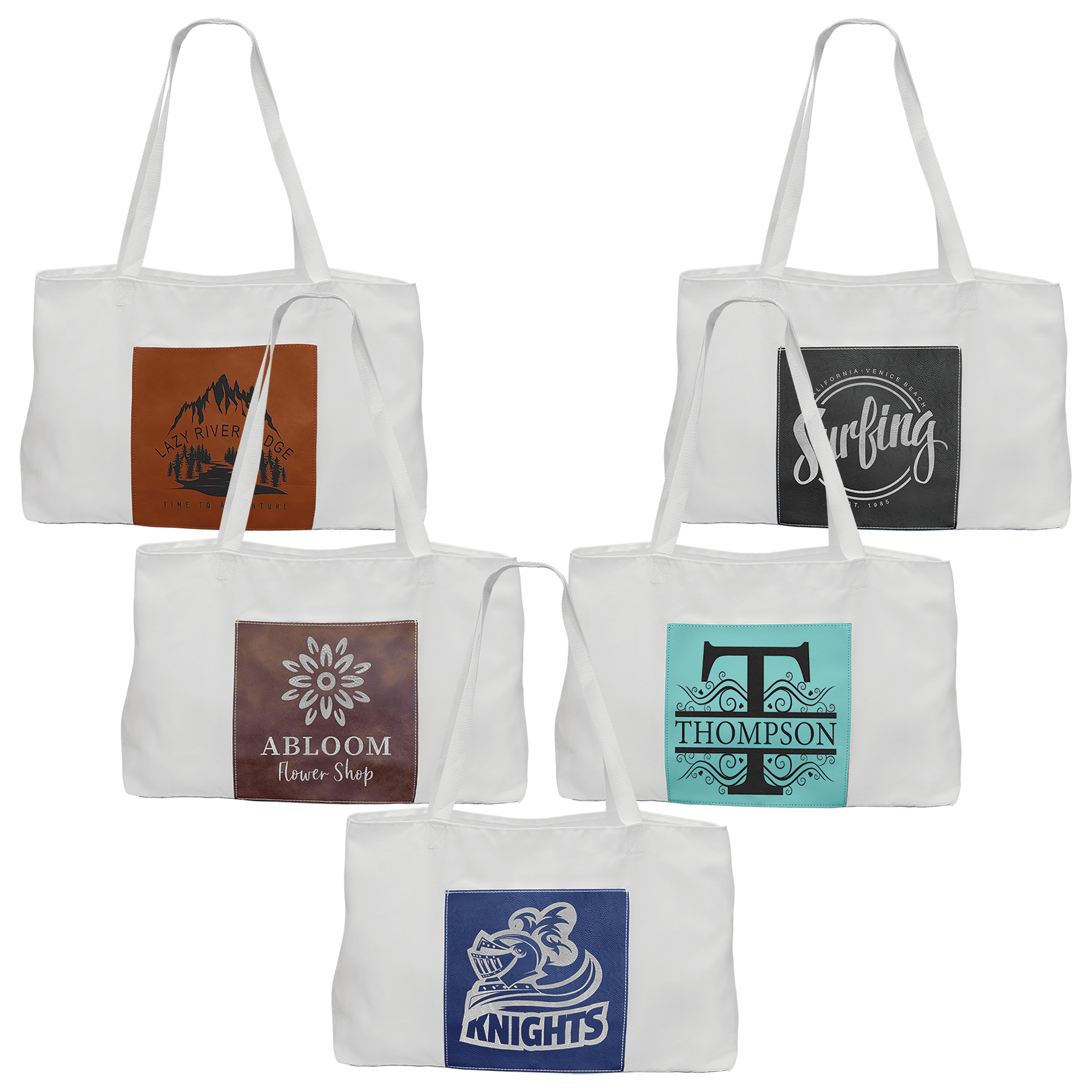 19" x 12" Bag with 5" Laserable Leatherette Gusset Sample Set