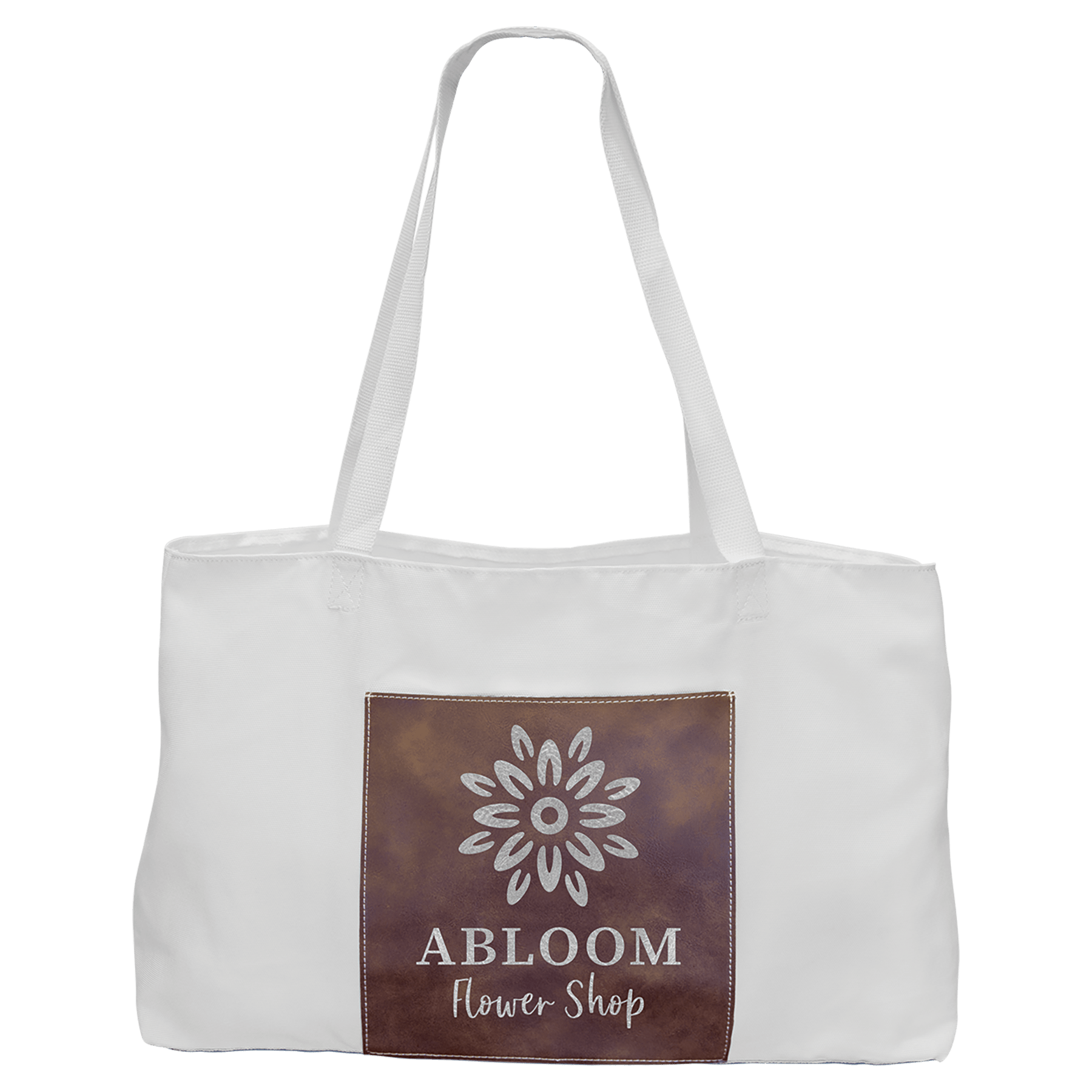 19" x 12" Bag with 5" Rustic/Silver Laserable Leatherette Gusset