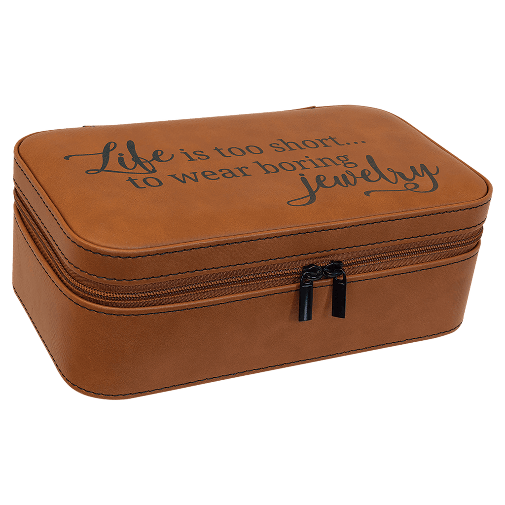 7 1/2" X 4 1/2" Rawhide Laserable Leatherette Jewelry Box