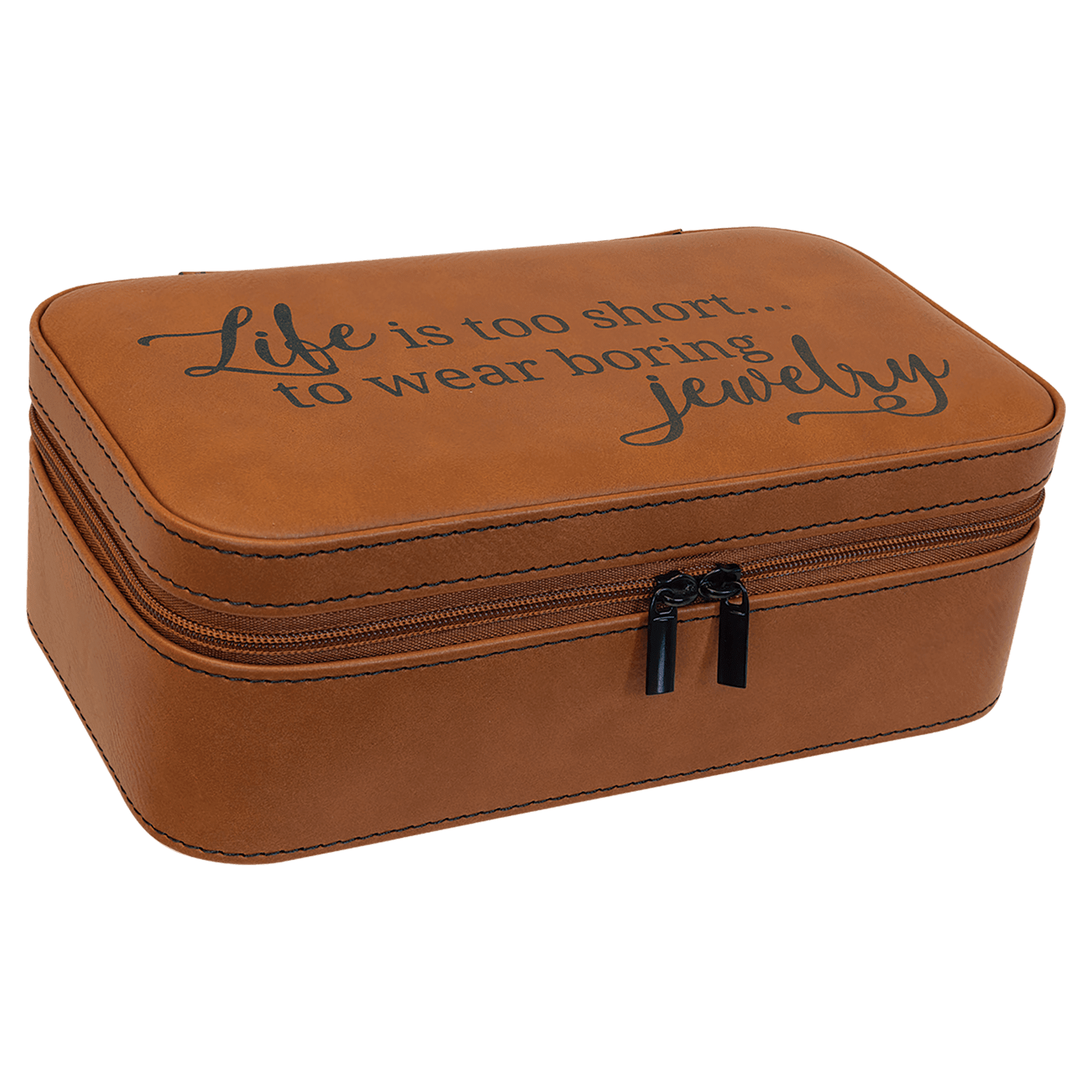 7 1/2" X 4 1/2" Rawhide Laserable Leatherette Jewelry Box