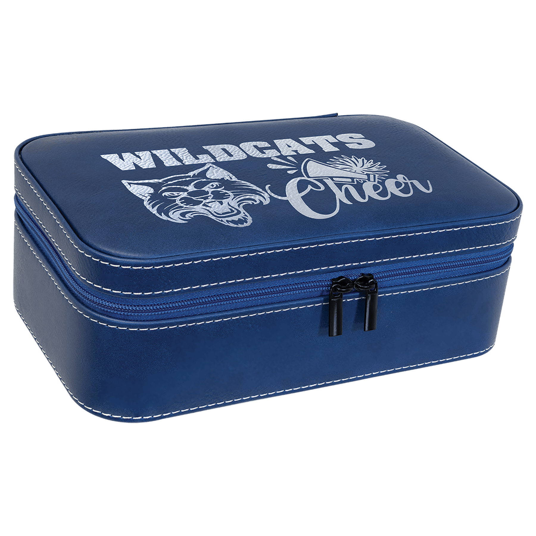 7 1/2" X 4 1/2"/Silver Laserable Leatherette Jewelry Box