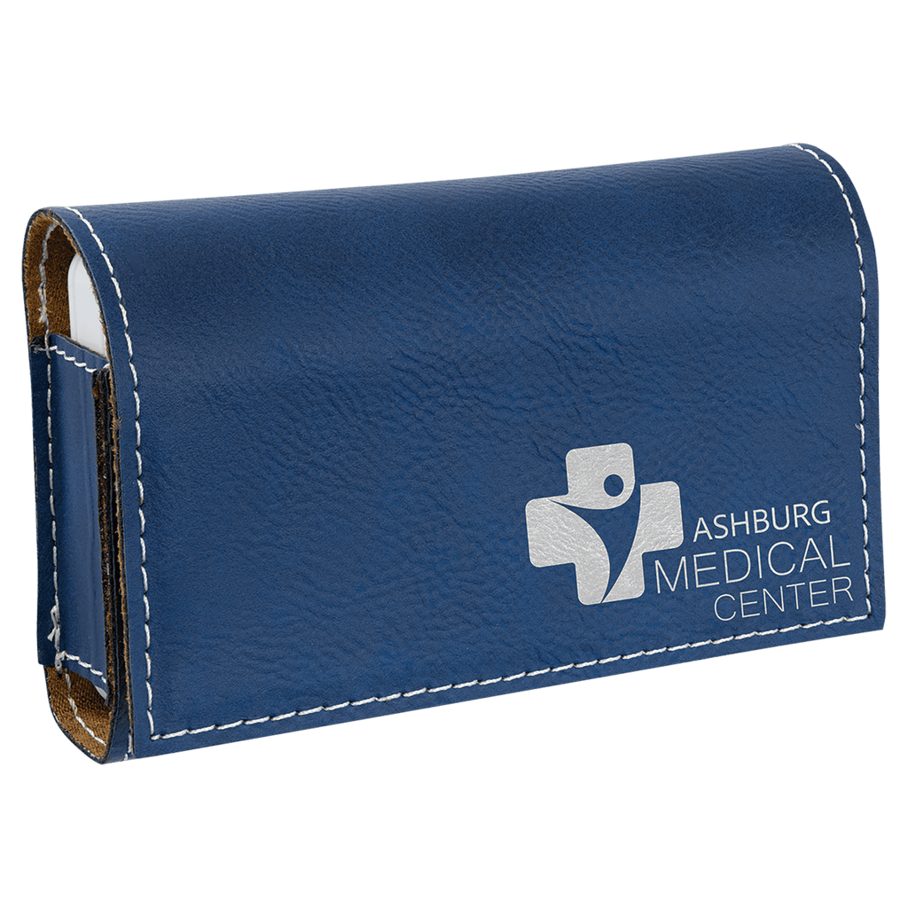 4 3/4" x 3 1/8"/Silver Laserable Leatherette  Pill Box