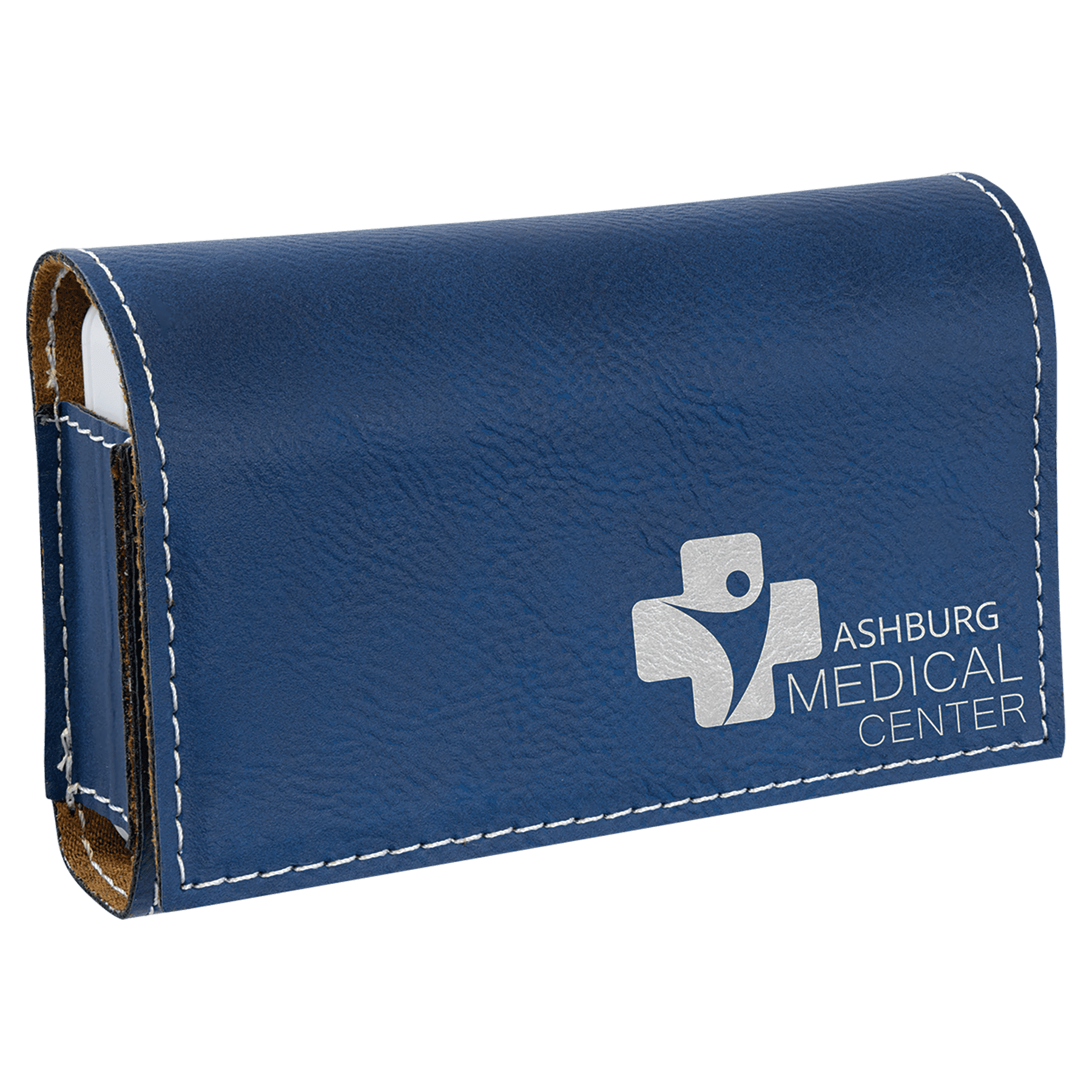 4 3/4" x 3 1/8"/Silver Laserable Leatherette  Pill Box