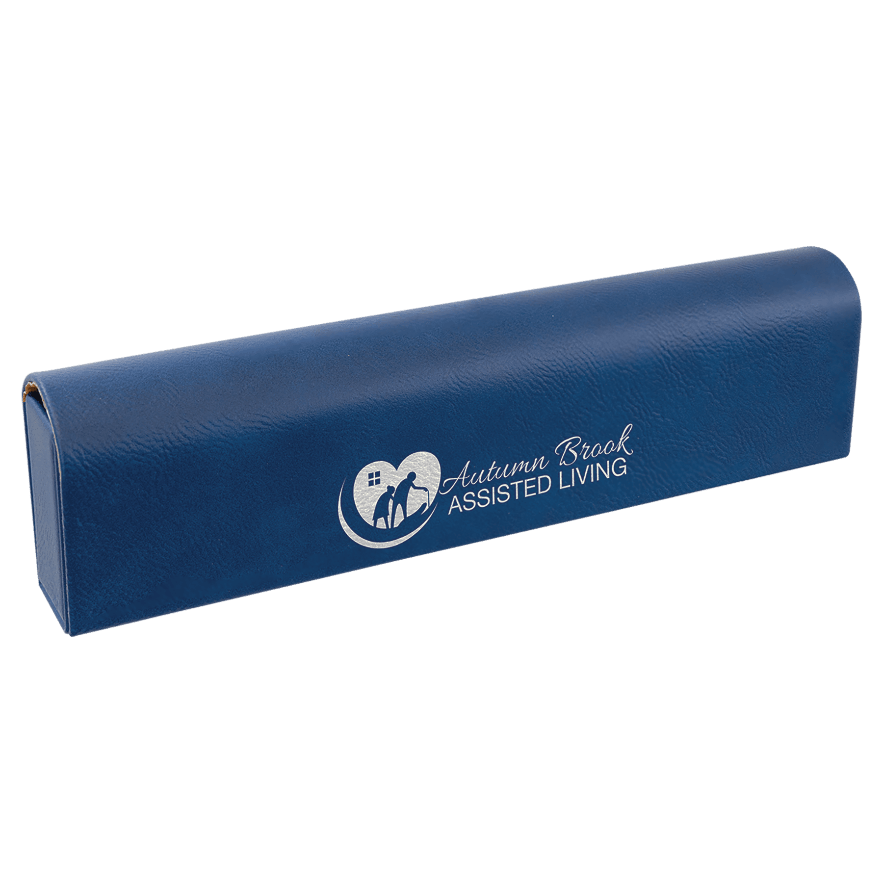 9 3/4" x 2 1/2"/Silver Laserable Leatherette Pill Box