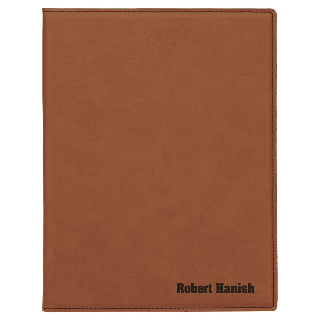 7" x 9" Rawhide Laserable Leatherette Small Portfolio with Notepad