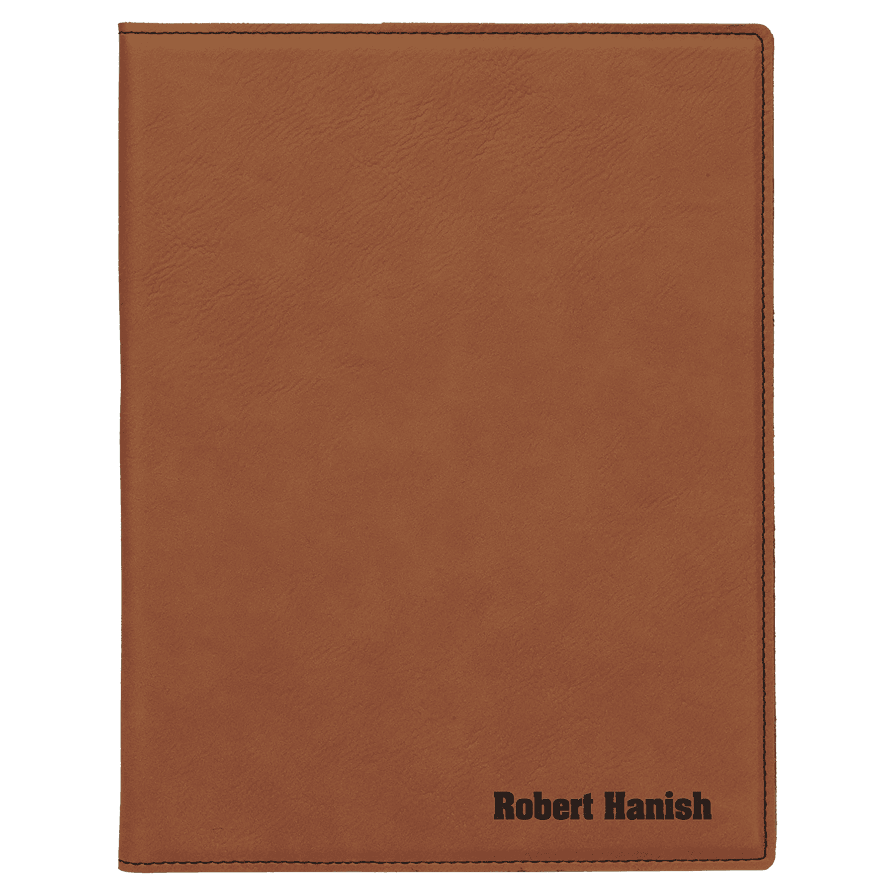 7" x 9" Rawhide Laserable Leatherette Small Portfolio with Notepad