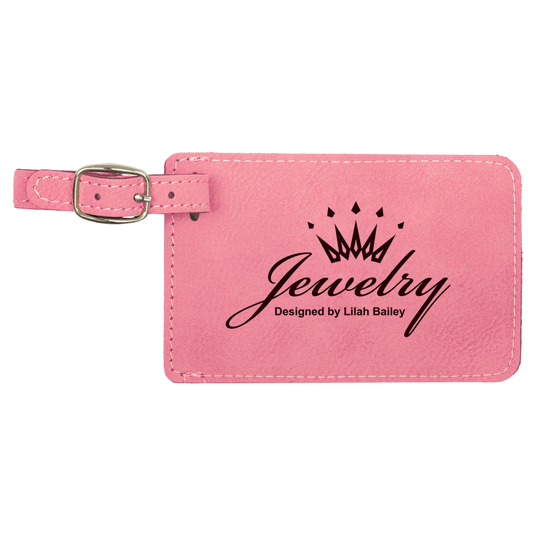 4 1/4" x 2 3/4" Laserable Leatherette Luggage Tag