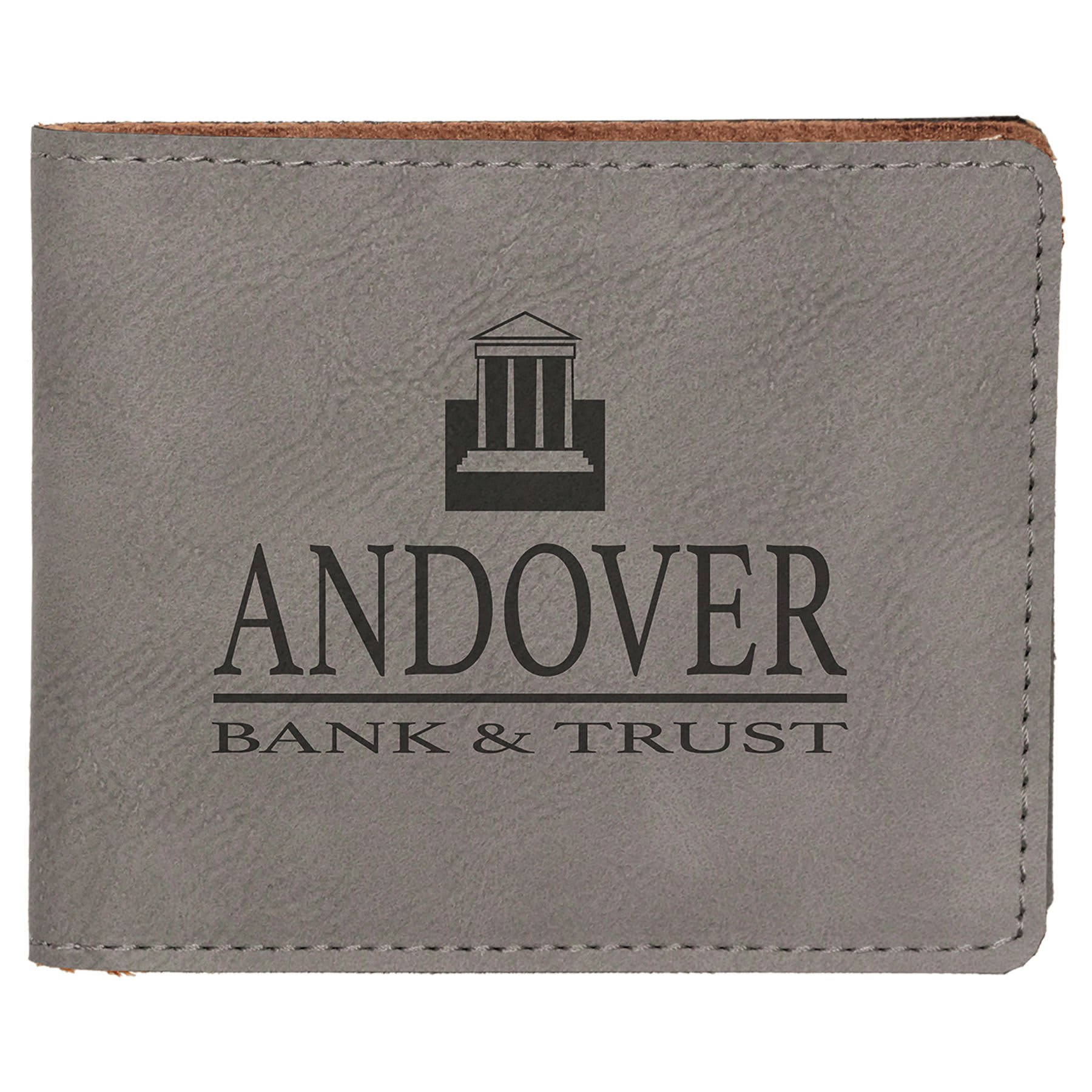 4 1/2" x 3 1/2" Laserable Leatherette Bifold Wallet