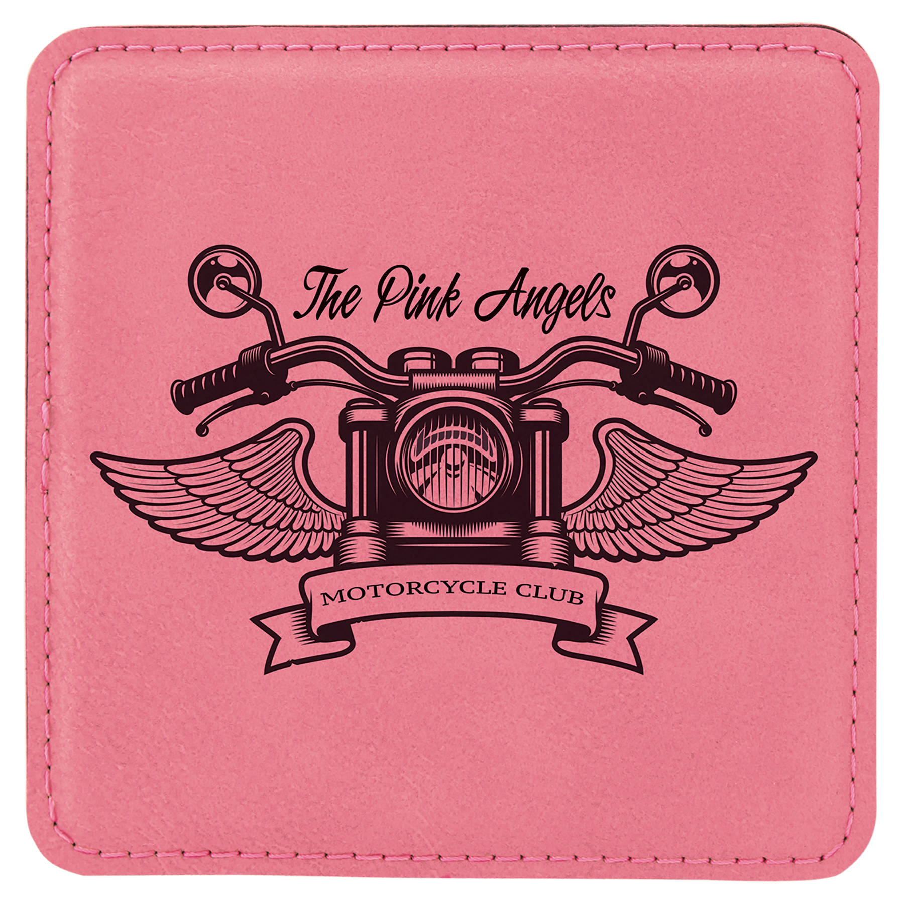 4" x 4" Square Laserable Leatherette Coaster