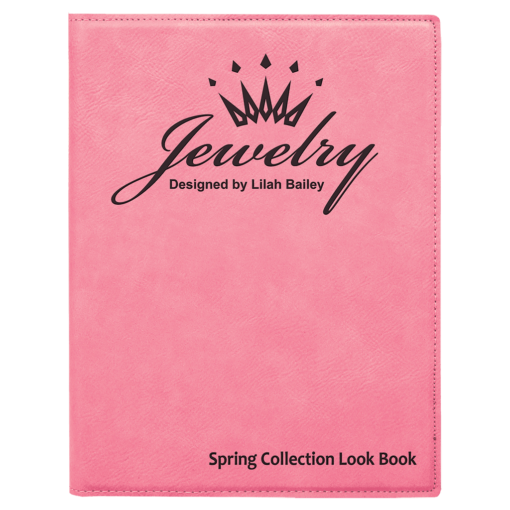 7" x 9" Laserable Leatherette Small Portfolio with Notepad