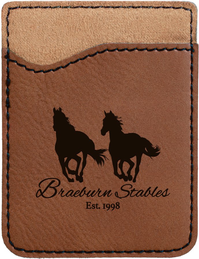 Dark Laserable Leatherette Phone Wallet