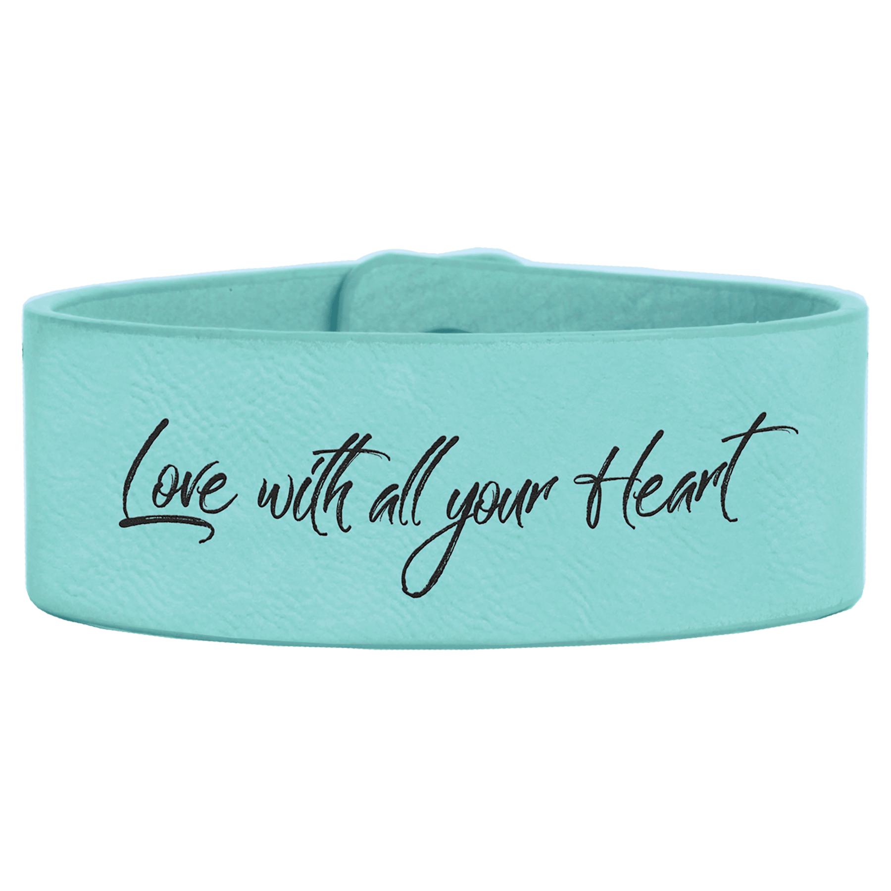 9 1/2" x 1" Laserable Leatherette Cuff Bracelet