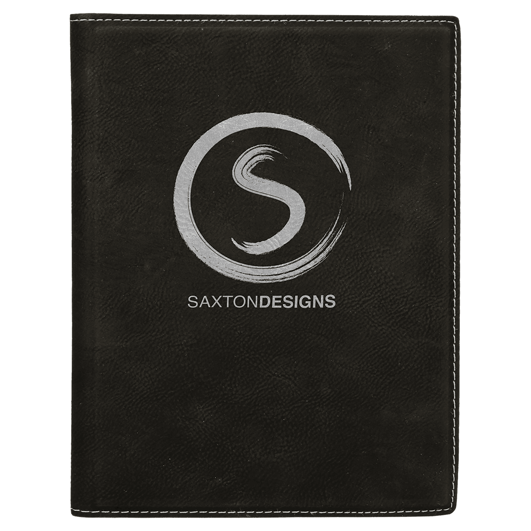 7" x 9"/Silver Laserable Leatherette Small Portfolio with Notepad