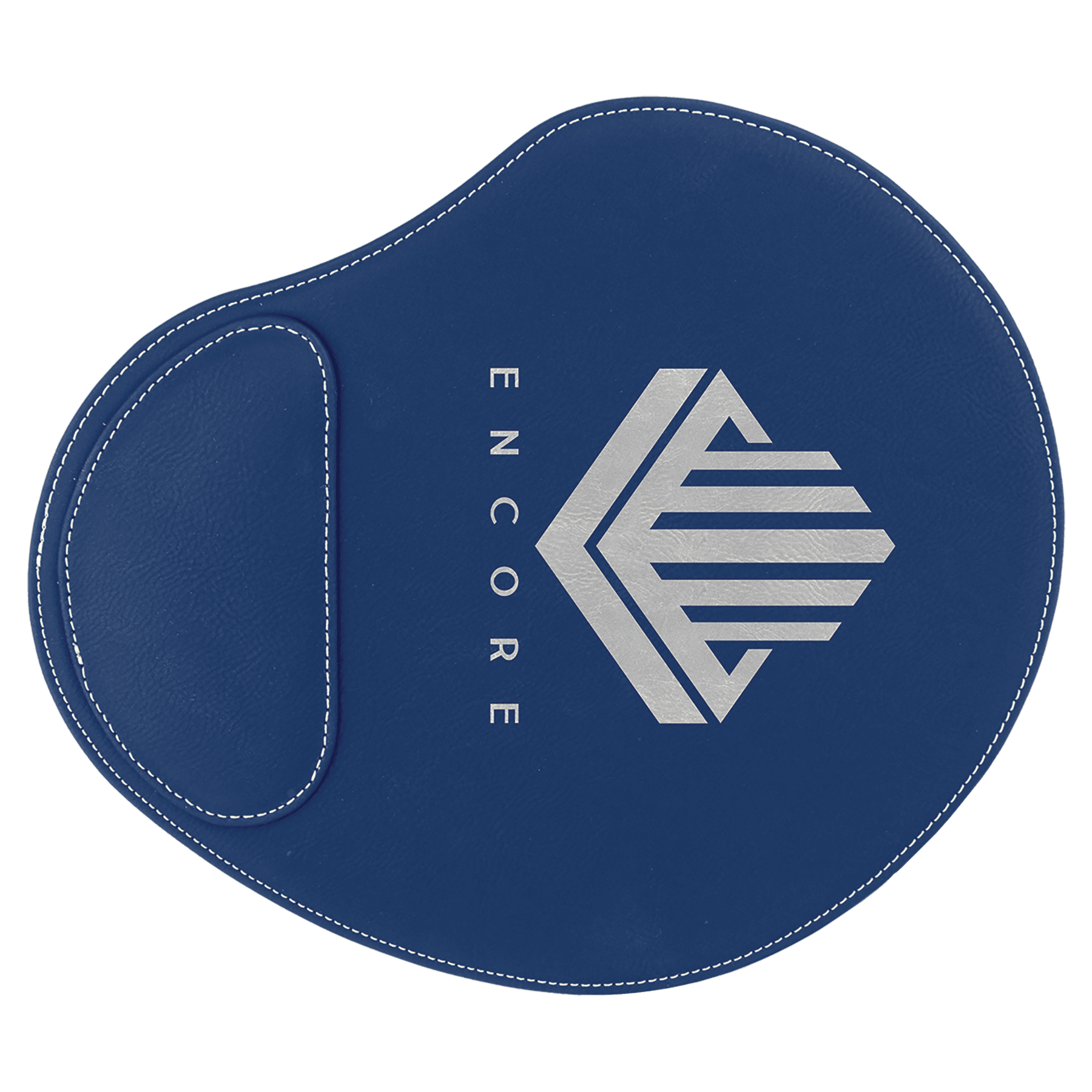 9" x 10 1/4"/Silver Laserable Leatherette Mouse Pad
