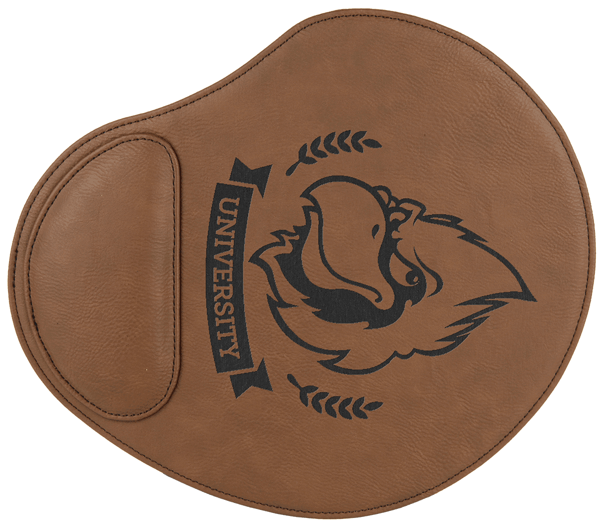 9" x 10 1/4" Dark Laserable Leatherette Mouse Pad