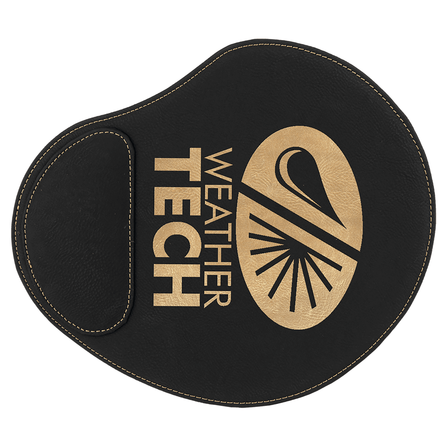 9" x 10 1/4"/Gold Laserable Leatherette Mouse Pad