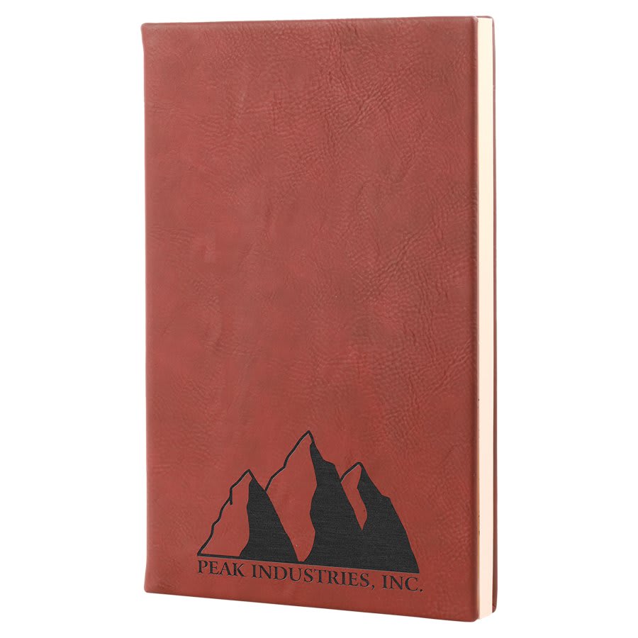 5 1/4" x 8 1/4" Laserable Leatherette Journal with Lined Notepad