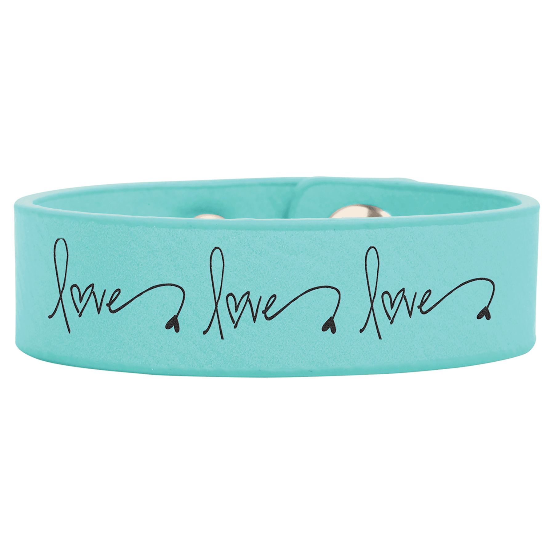 8 1/2" x 3/4" Laserable Leatherette Youth Cuff Bracelet