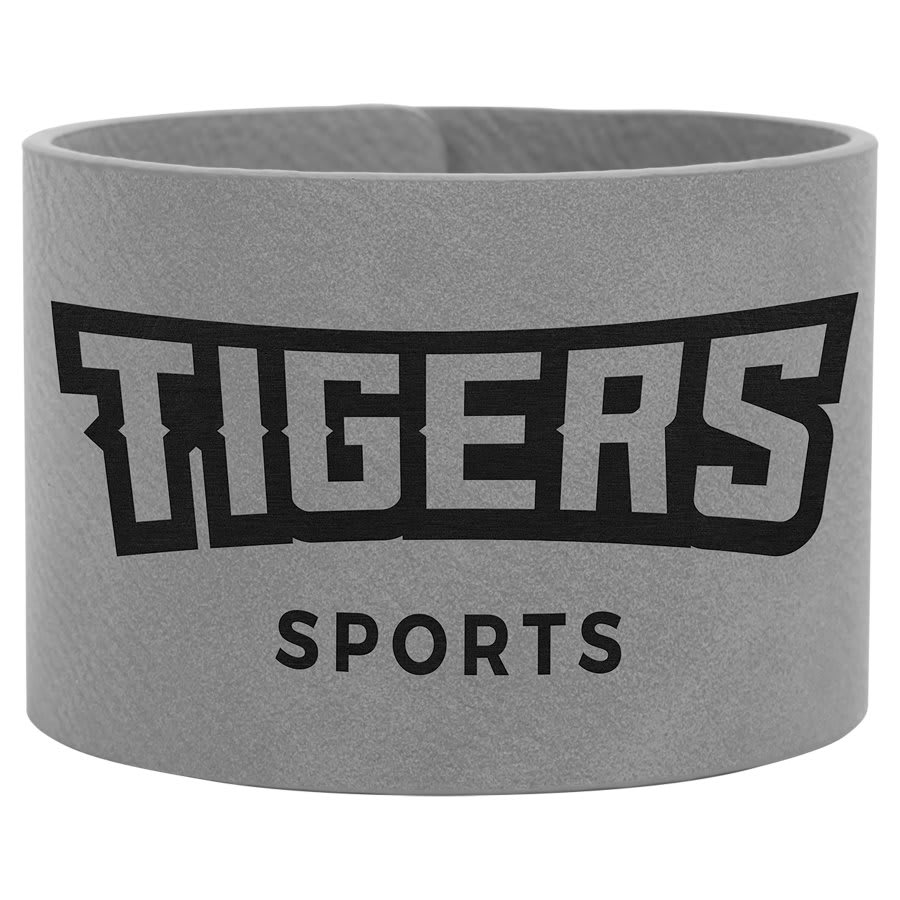9 1/2" x 2" Laserable Leatherette Cuff Bracelet
