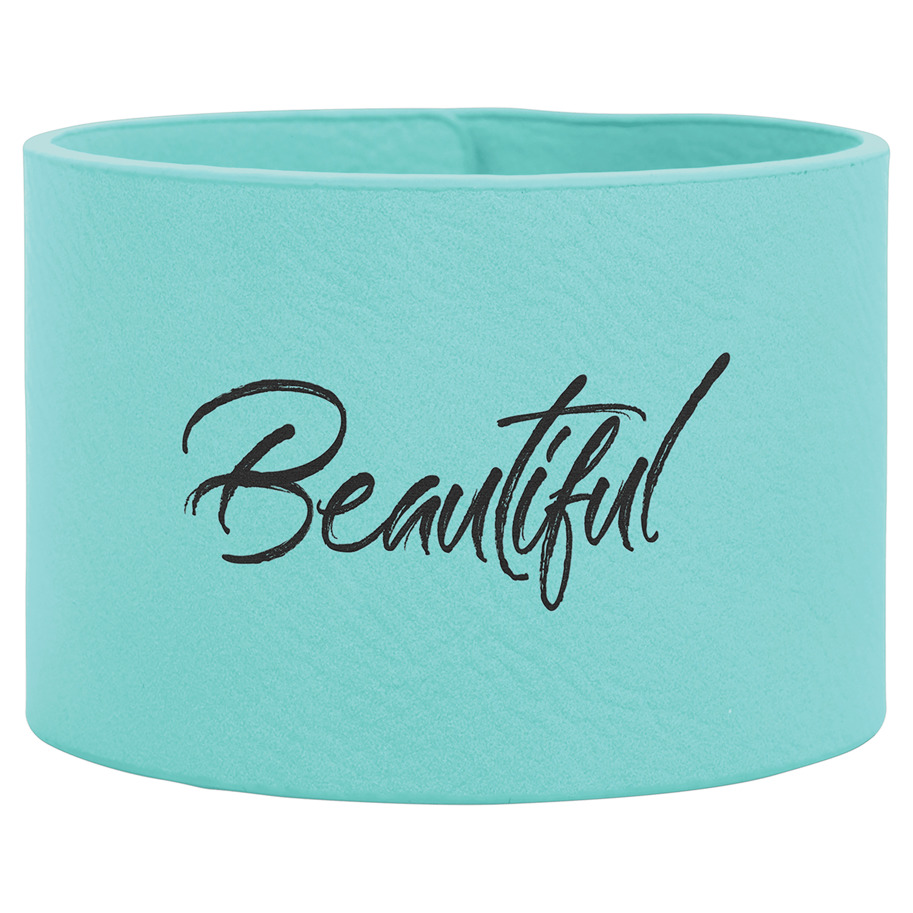 9 1/2" x 2" Laserable Leatherette Cuff Bracelet