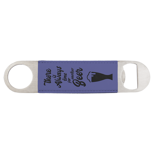 1 1/2" x 7" Laserable Leatherette Bottle Opener