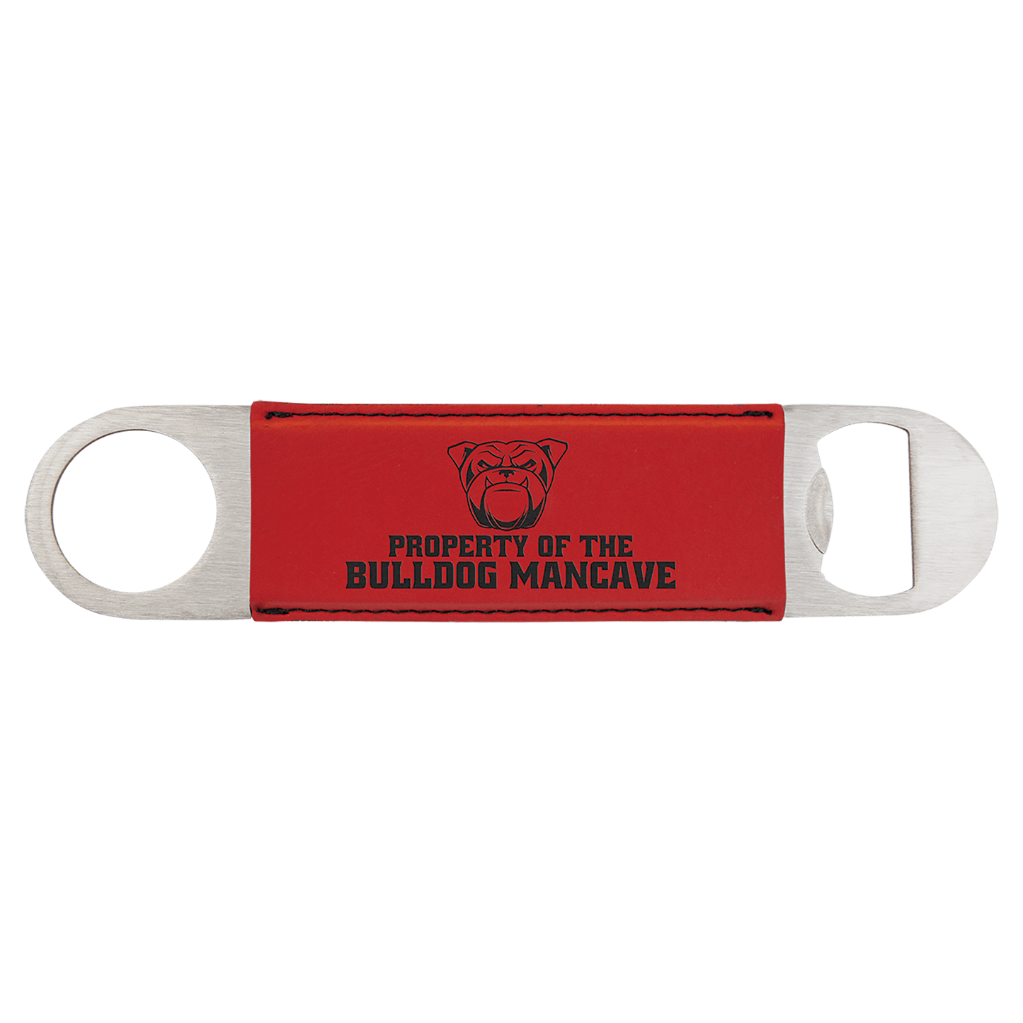1 1/2" x 7" Laserable Leatherette Bottle Opener