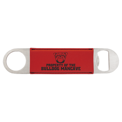 1 1/2" x 7" Laserable Leatherette Bottle Opener