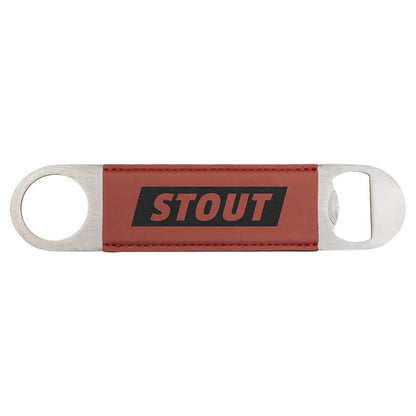 1 1/2" x 7" Laserable Leatherette Bottle Opener