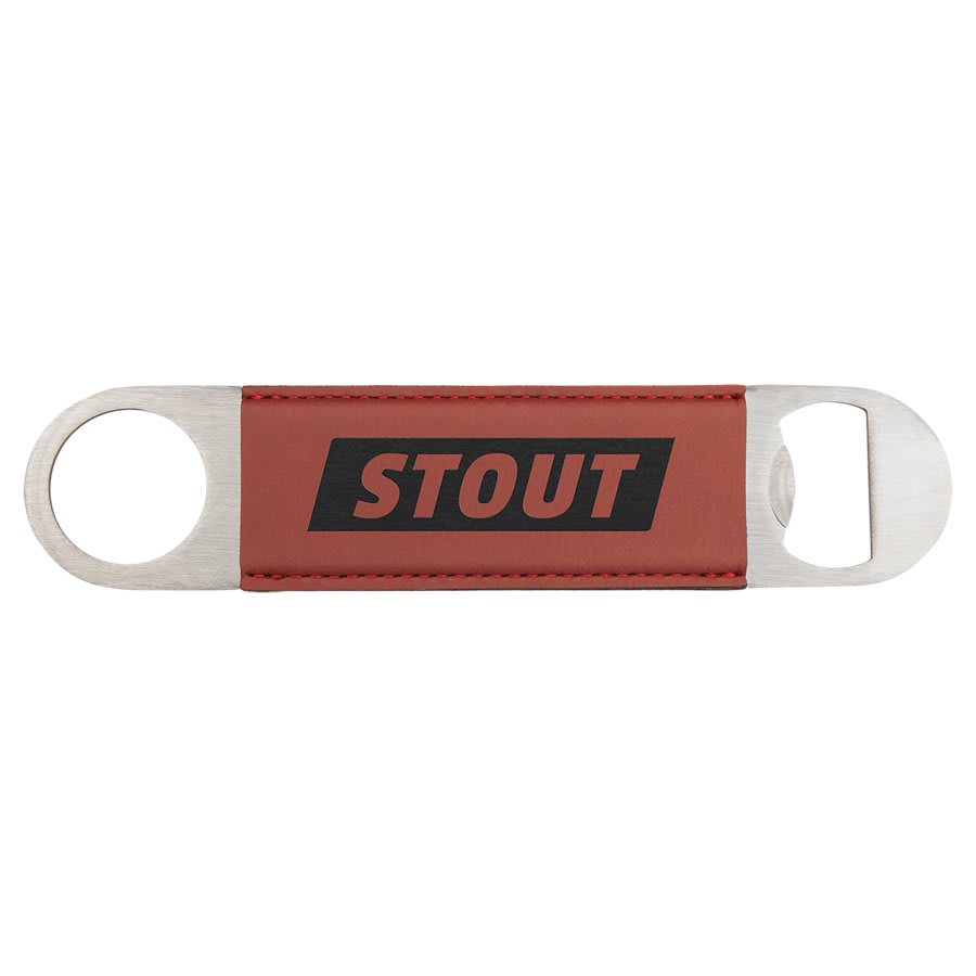 1 1/2" x 7" Laserable Leatherette Bottle Opener