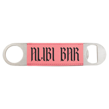 1 1/2" x 7" Laserable Leatherette Bottle Opener