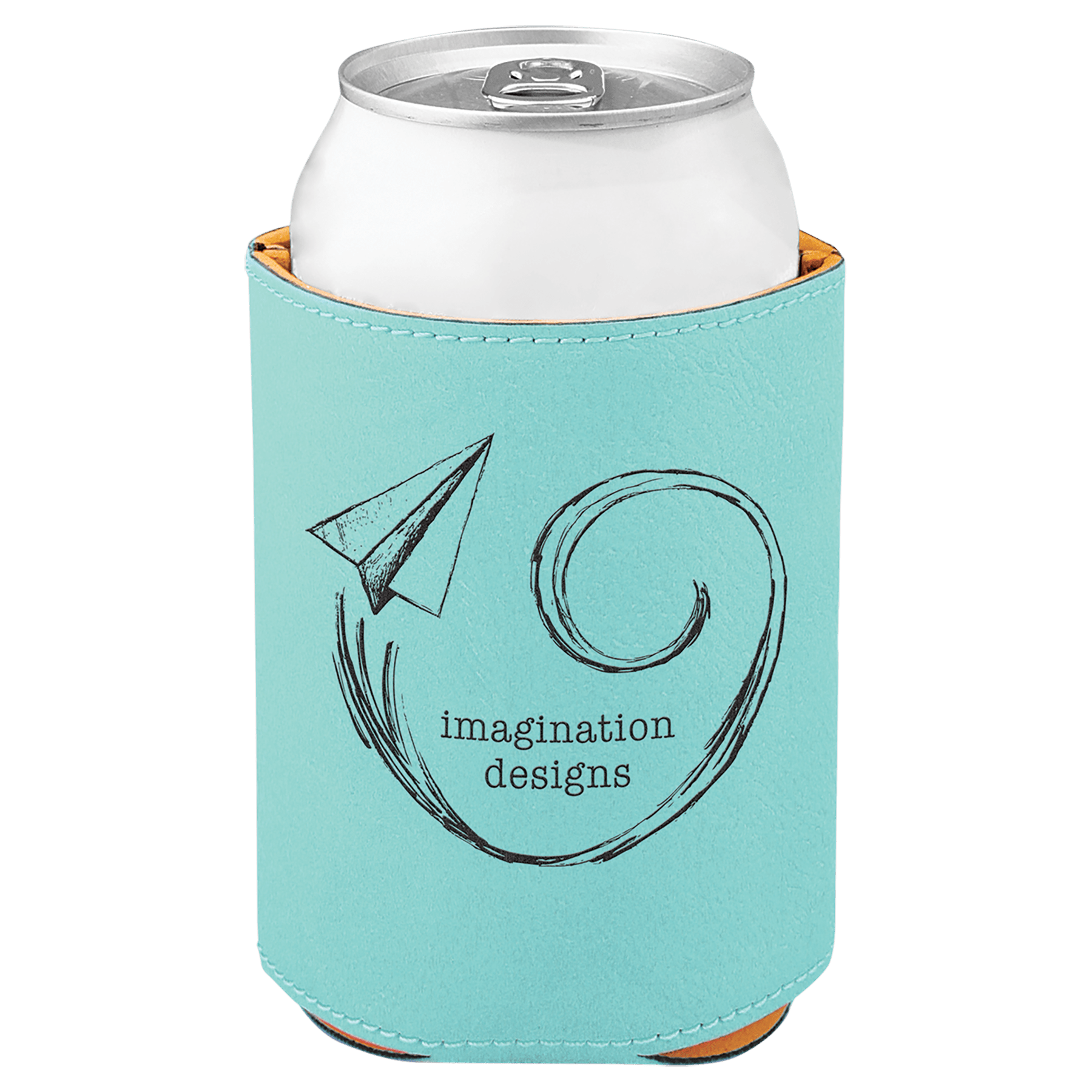 3 3/4" Laserable Leatherette Beverage Holder