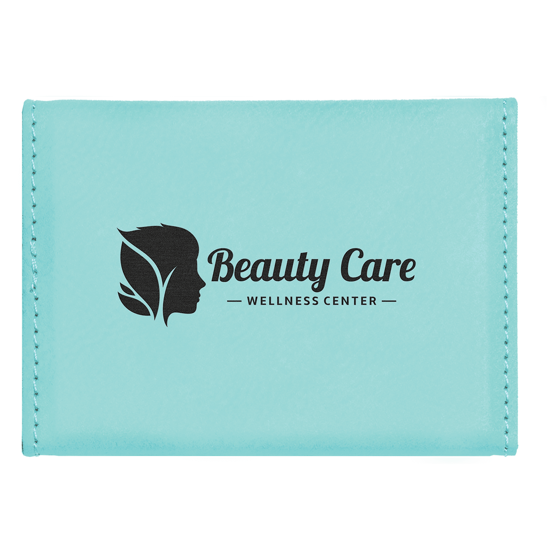 3 3/4" x 2 3/4" Laserable Leatherette Hard Business Card Holder