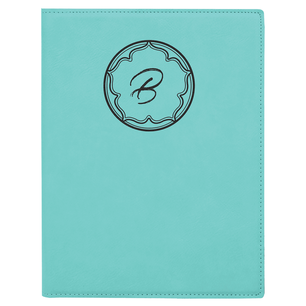 7" x 9" Laserable Leatherette Small Portfolio with Notepad