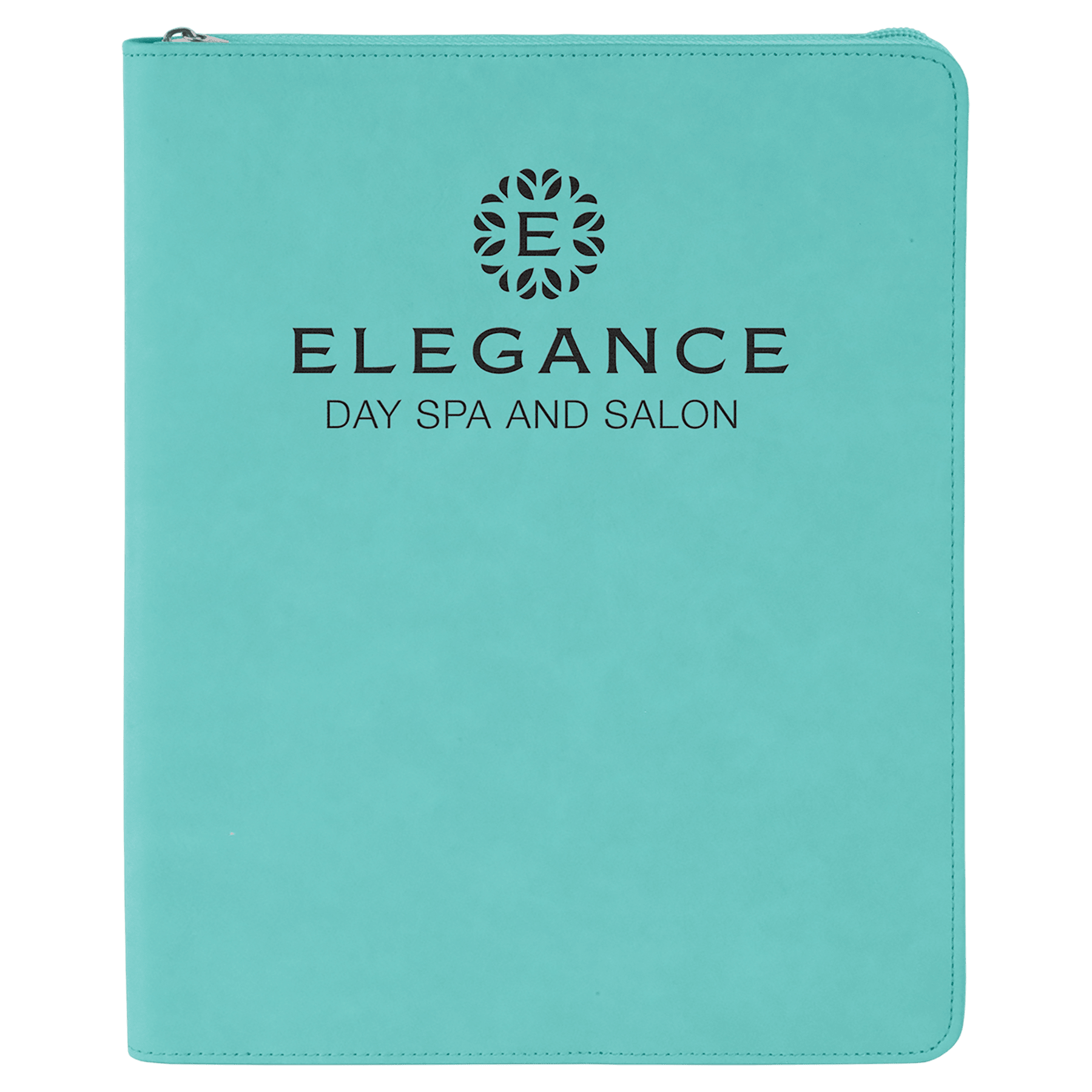 9 1/2" x 12" with Zipper Laserable Leatherette Portfolio with Notepad