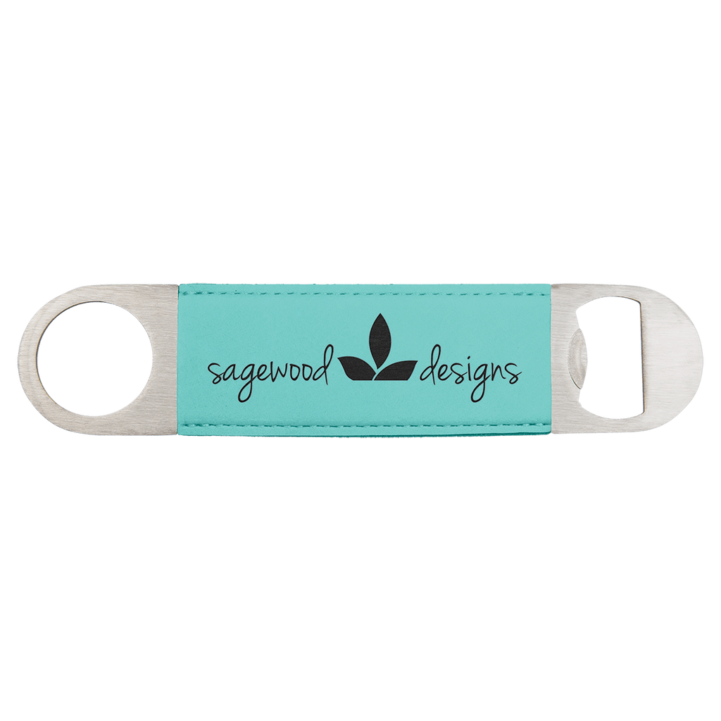 1 1/2" x 7" Laserable Leatherette Bottle Opener